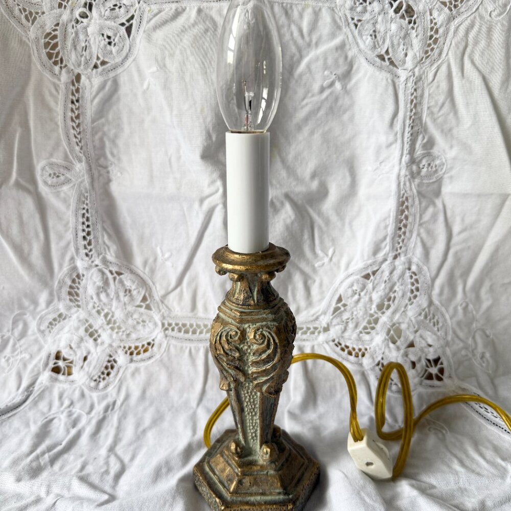 Vintage Gold Table Lamp – Baroque, Ornate, French Style – Antique Look Lighting - Picture 6 of 11